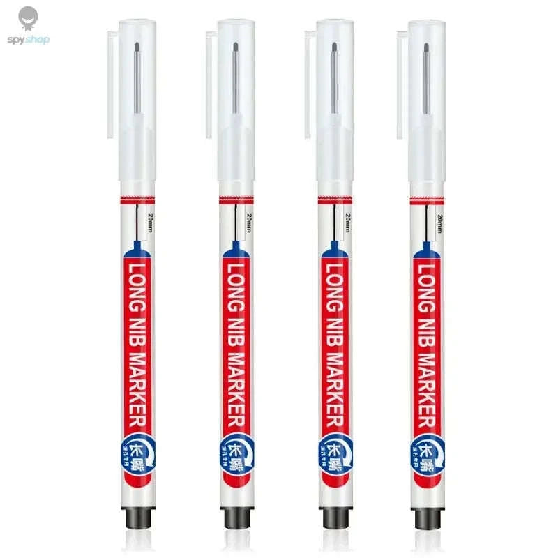 Deep Hole Marker Pen Set – 20mm Nib for Clean, Precise Marking-2blue 2black