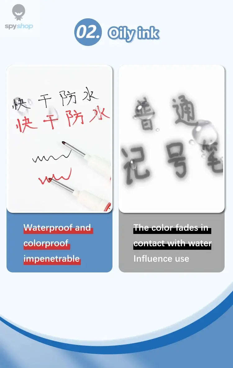 Deep Hole Marker Pen Set – 20mm Nib for Clean, Precise Marking-2blue 2black