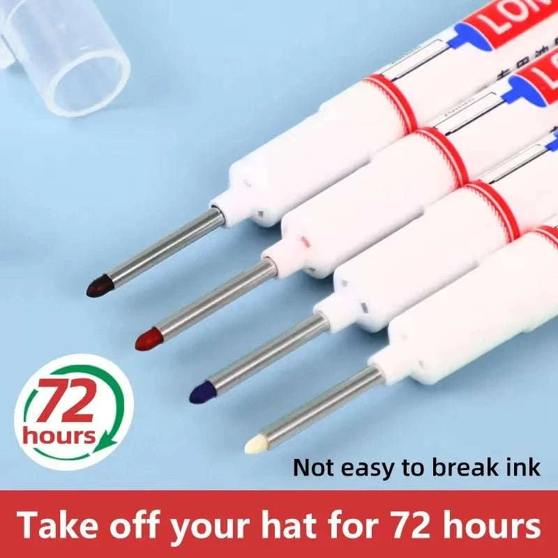 Deep Hole Marker Pen Set – 20mm Tip-4Pcs white