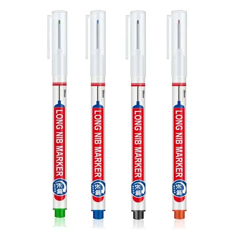 Deep Hole Marker Pen Set – 20mm Tip-4Pcs white
