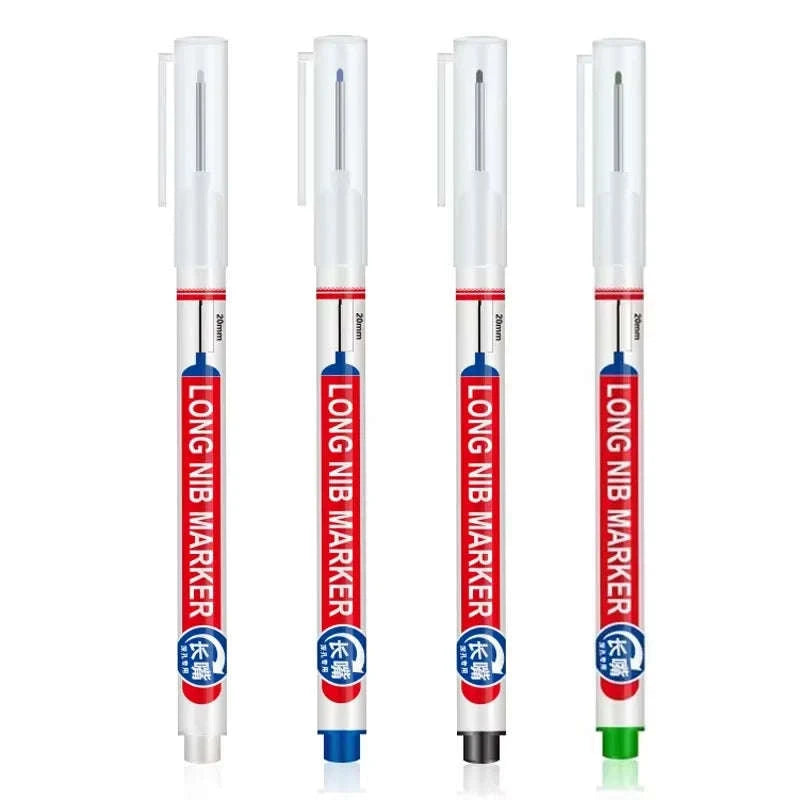Deep Hole Marker Pen Set – 20mm Tip-4Pcs white