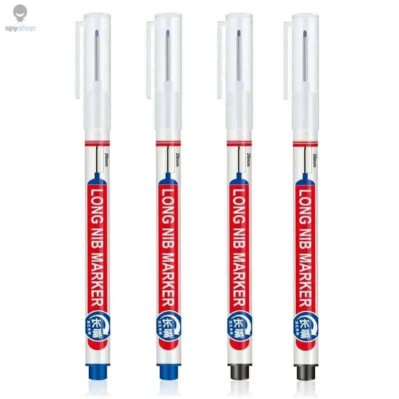 Deep Hole Marker Pen Set with 20mm Extended Nib-2black 1red 1green