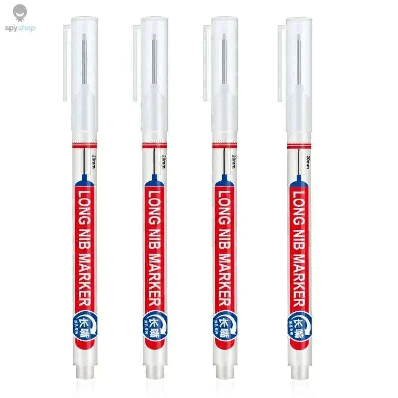 Deep Hole Marker Pen Set with 20mm Extended Nib-2black 1red 1green