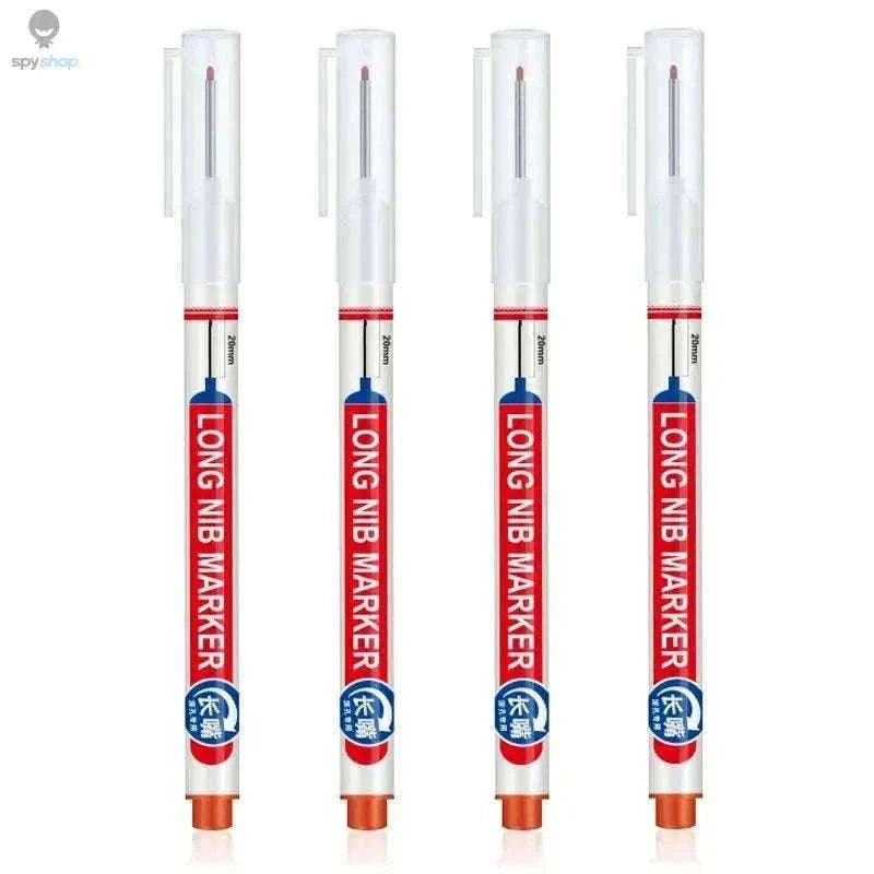 Deep Hole Marker Pen Set with 20mm Extended Nib-2black 1red 1green