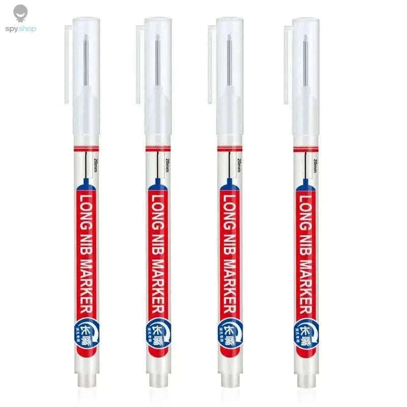 Deep Hole Marker Pen Set with 20mm Extended Nib-2black 1red 1green