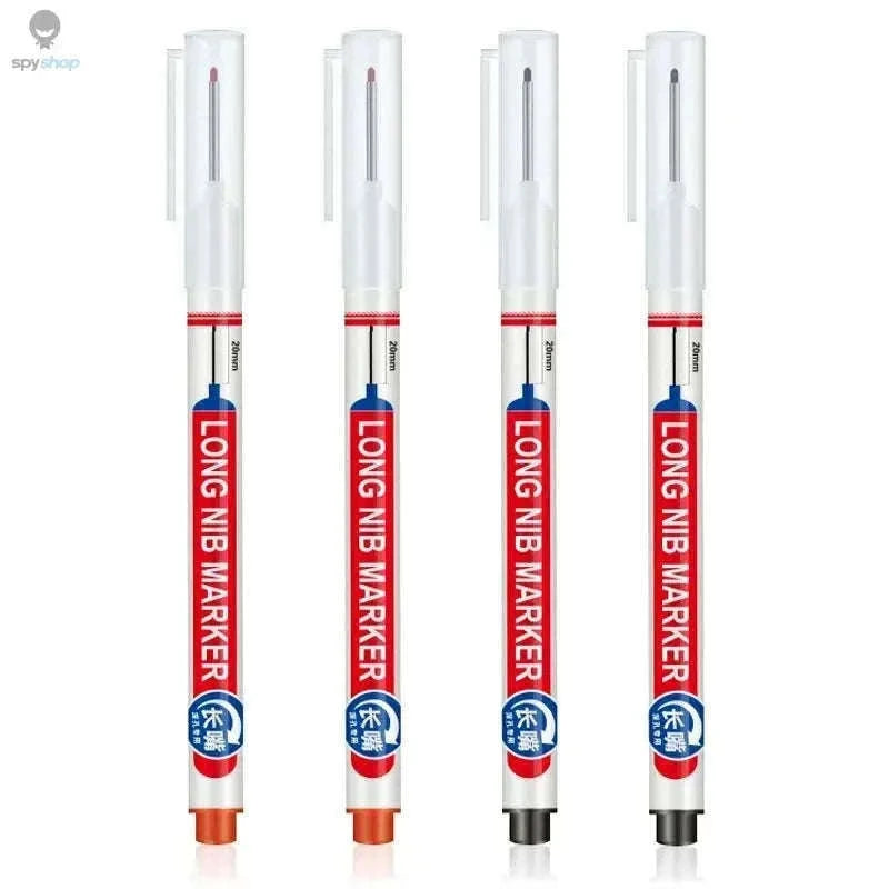Deep Hole Marker Pen Set with 20mm Extended Nib-2black 1red 1green