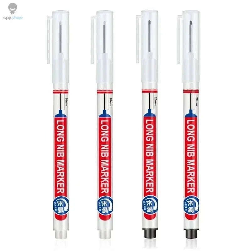 Deep Hole Marker Pen Set with 20mm Extended Nib-2black 1red 1green