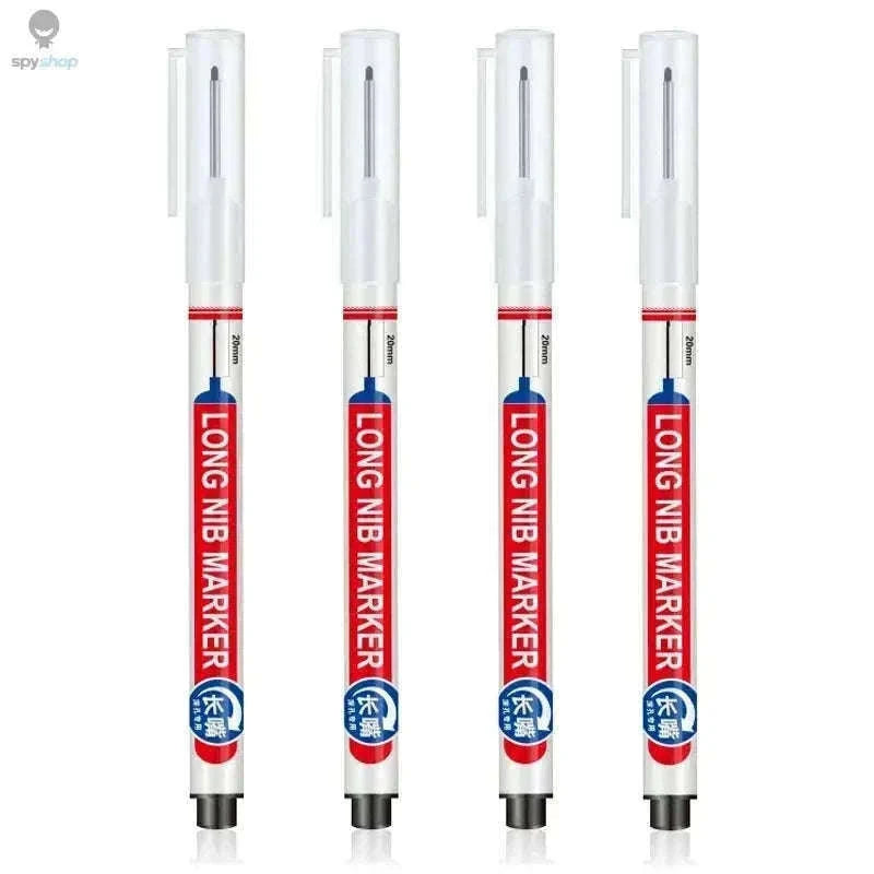 Deep Hole Marker Pen Set with 20mm Extended Nib-2black 1red 1green