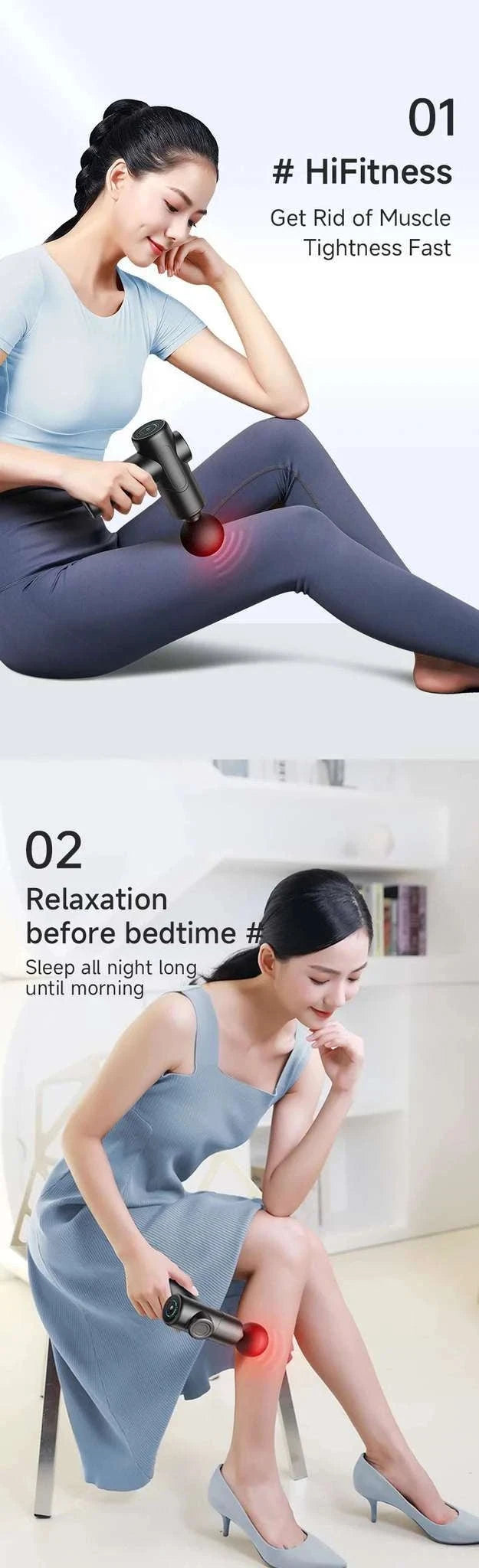 Deep Tissue Massage Gun for Muscle Relief Back Neck Body Massager-Type C Charge