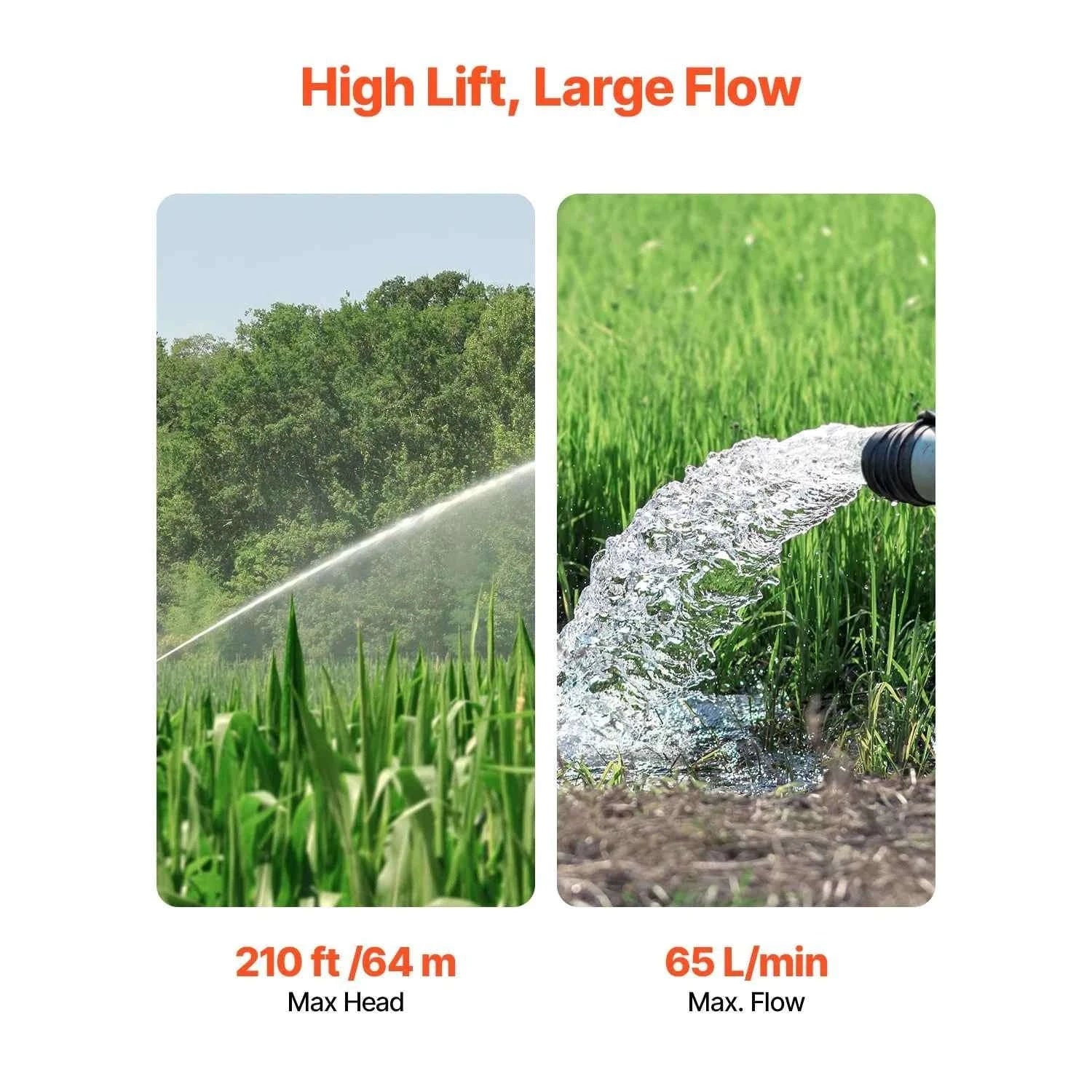 Deep Well Submersible Pump 230V with 65.65 ft Cord-1100W External Start / EU / france