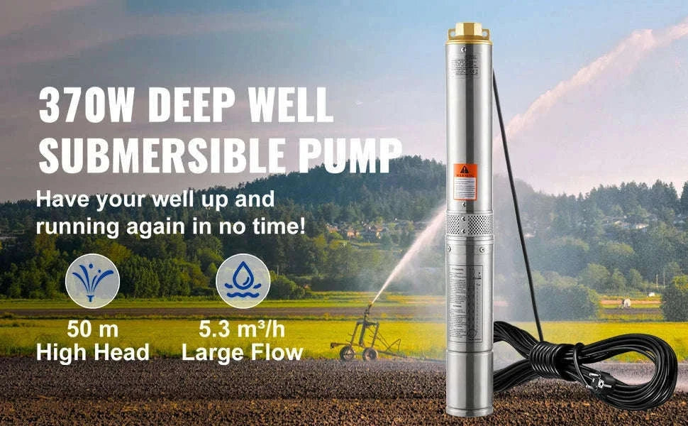 Deep Well Submersible Pump 370W-2200W 230V Stainless Steel-750W Built-in / EU / spain