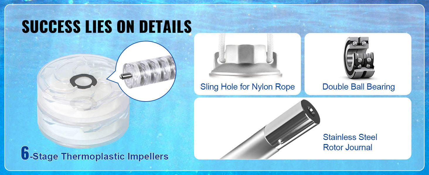 Deep Well Submersible Pump Stainless Steel High Head-370W Outer Starter / EU / CZECH REPUBLIC