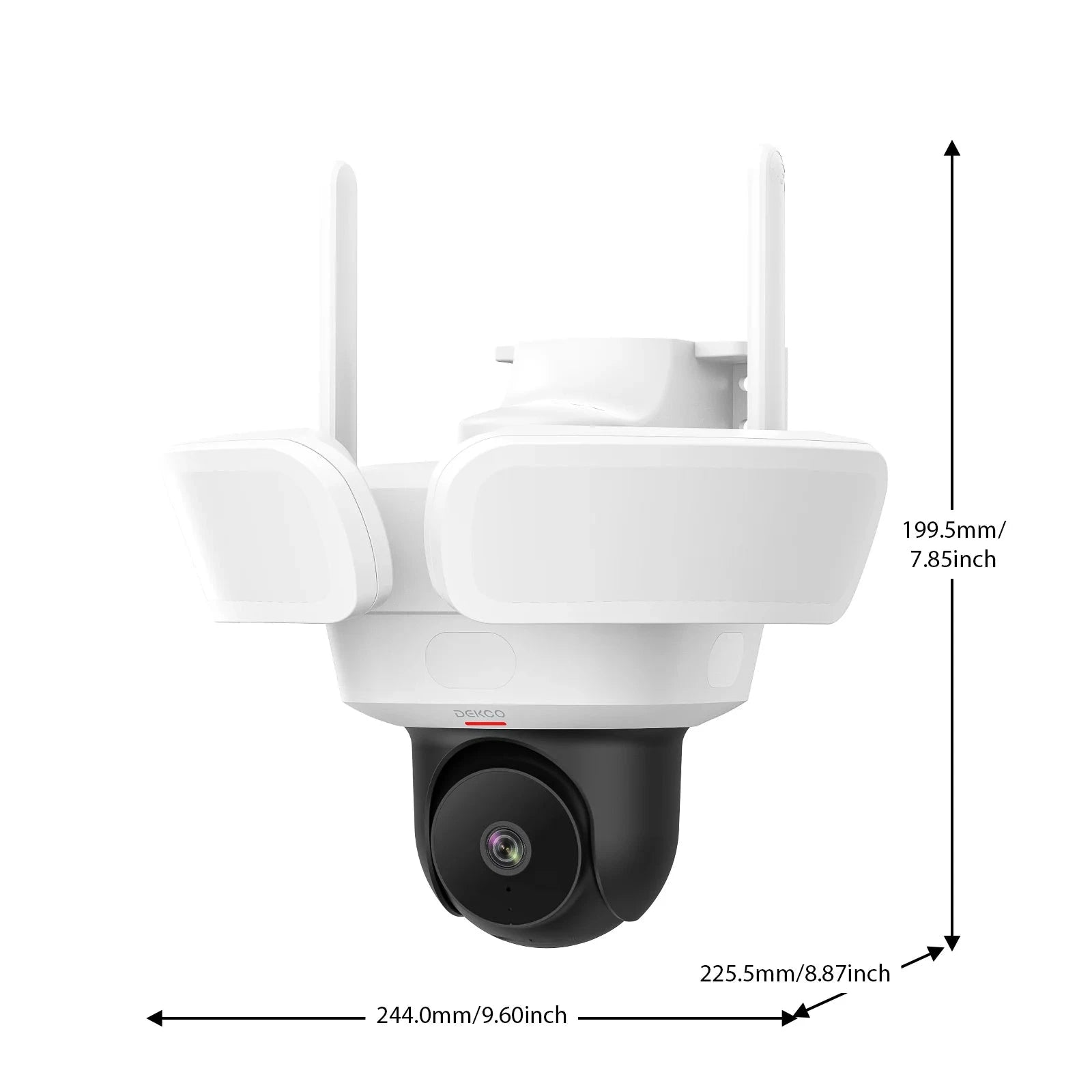 DEKCO 3K UHD WiFi Floodlight Camera with 360° View-1/3" / US Plug / United States