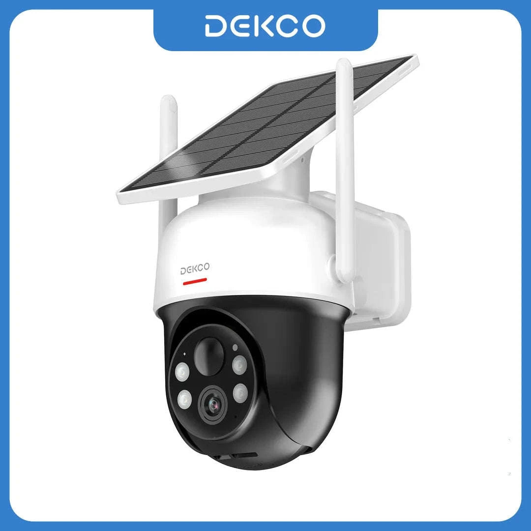 DEKCO 3MP Solar WiFi Outdoor Security Camera with PTZ-solar camera / United States