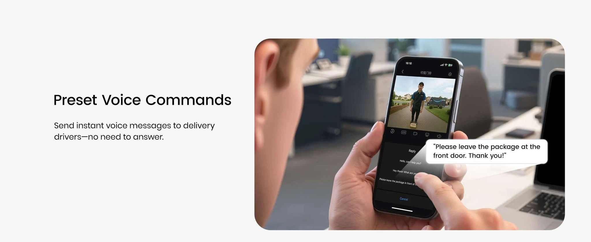 DEKCO 3MP WiFi Video Doorbell with 2-Way Audio and AI Detection-WHITE / US Plug / United States