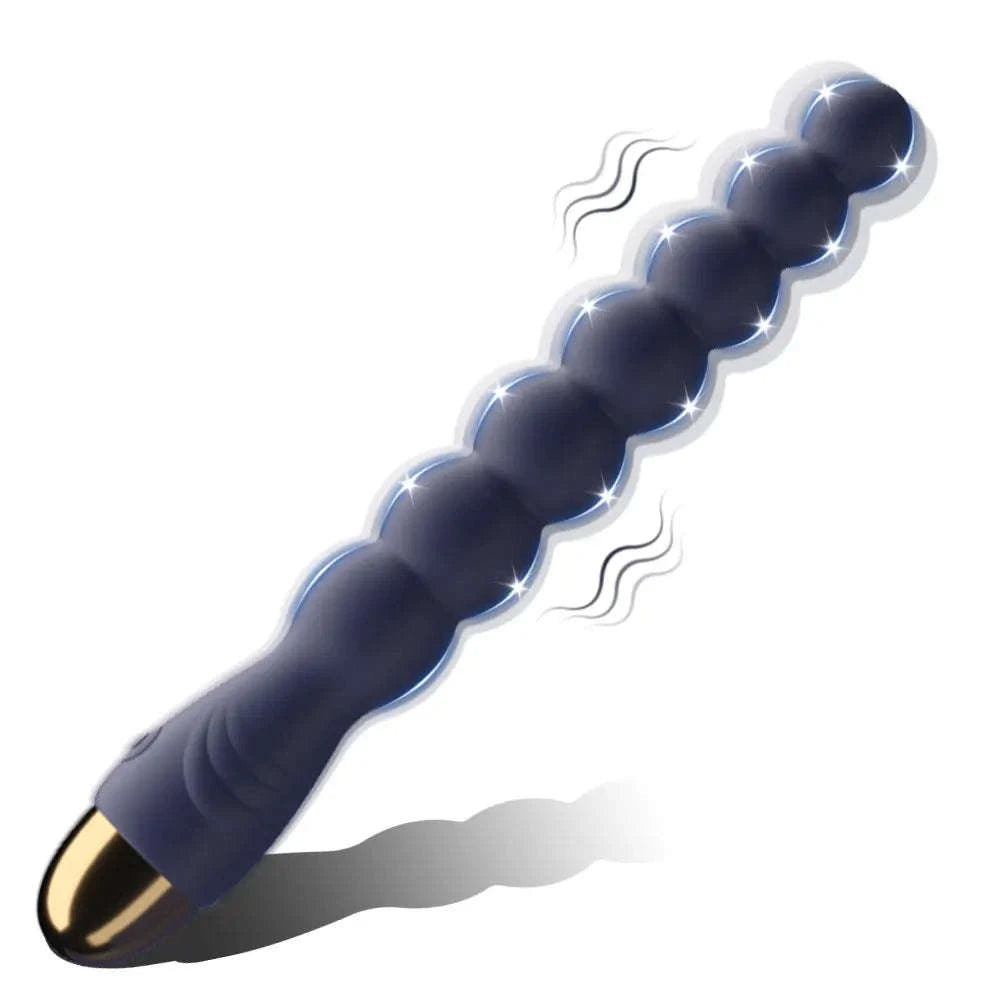 Deluxe Anal Bead Vibrator for Couples-blue