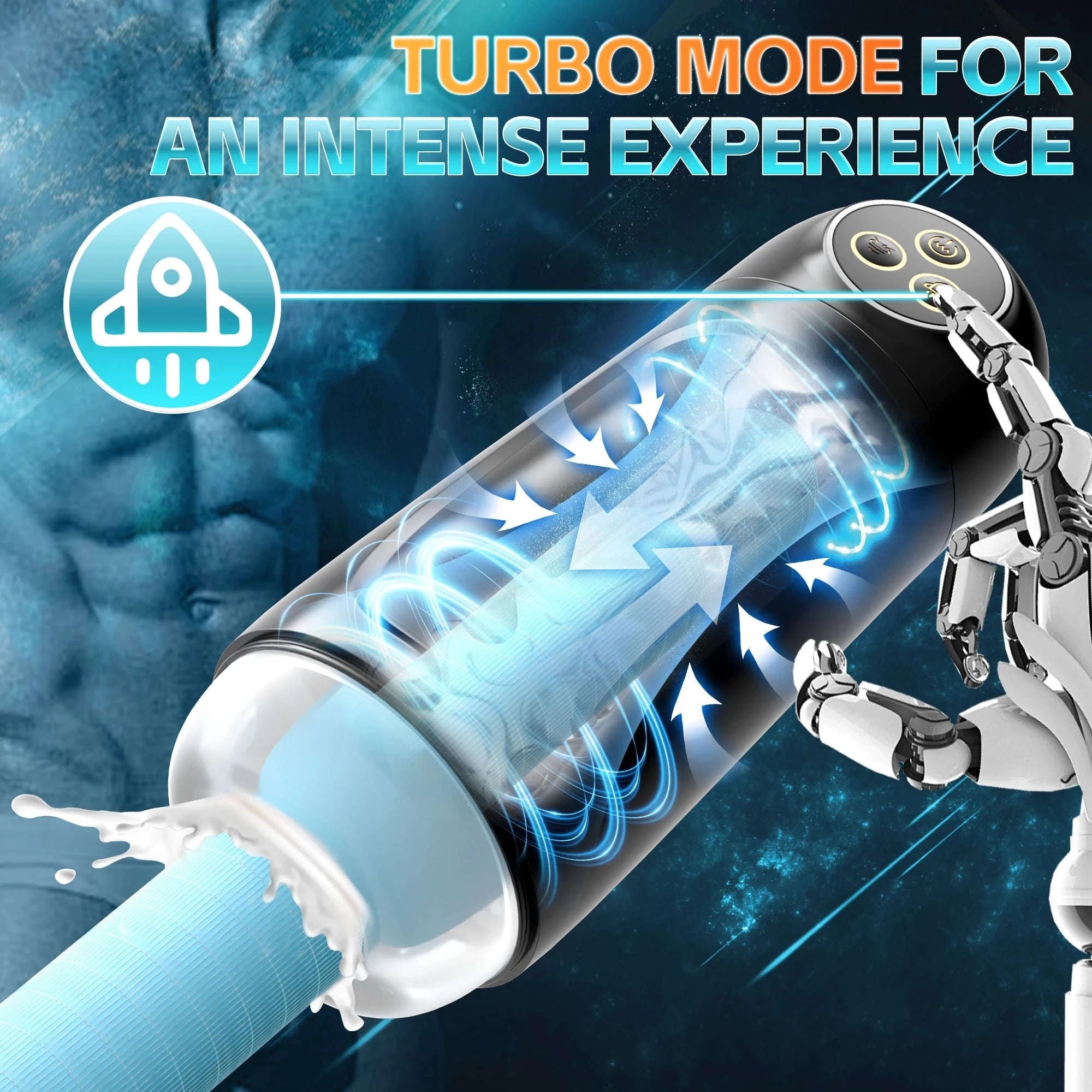 Deluxe Automatic Male Masturbator with Suction & Vibration Modes-With Box / CHINA