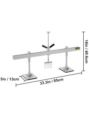 Car Dent Puller Lever Bar Kit with Dual Arms & Adjustable Foot