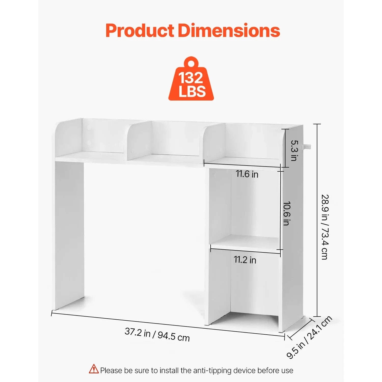 Desktop Bookshelf Storage Organizer 1/2/3-Tier Wood Display Shelf-Wood 1-Tier White / United States