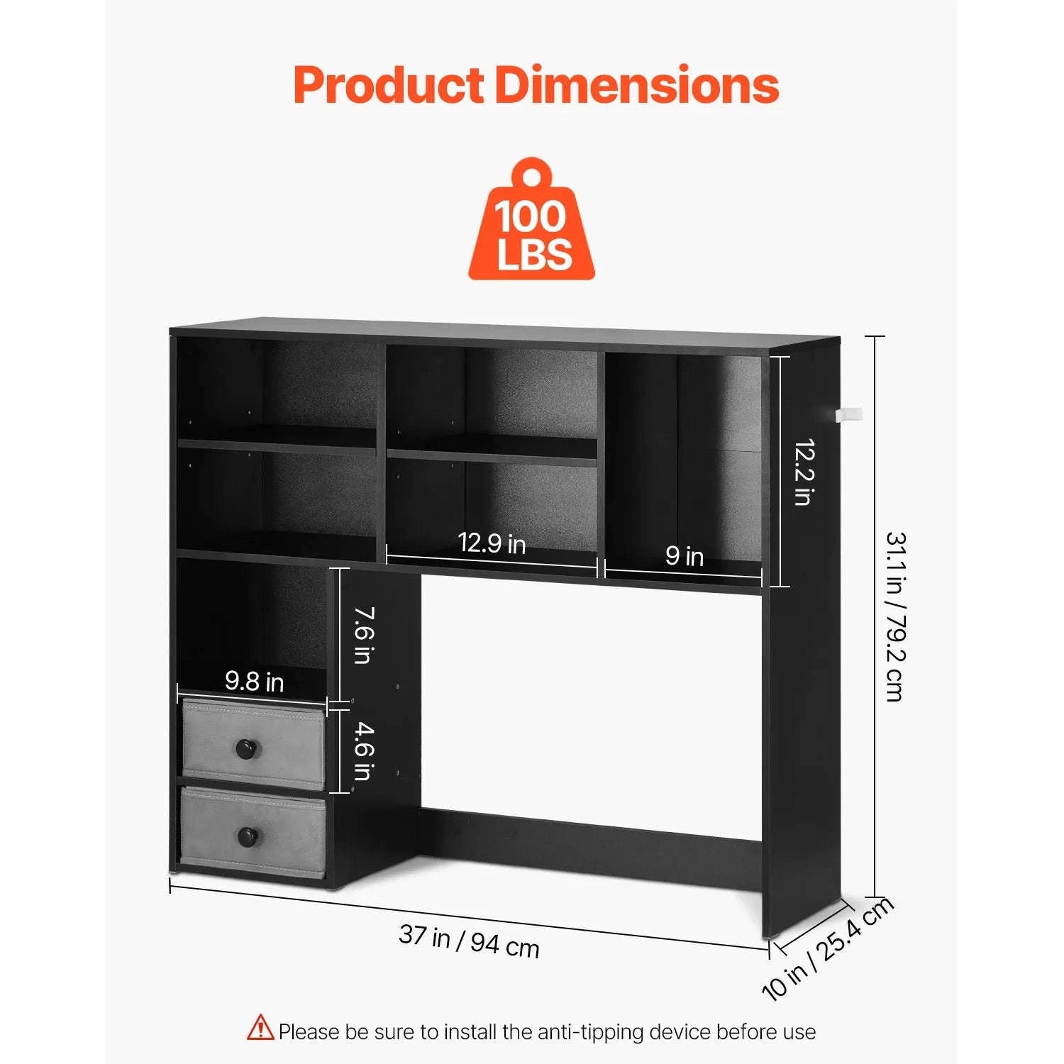 Desktop Bookshelf Storage Organizer 1/2/3-Tier Wood Display Shelf-Wood 1-Tier White / United States