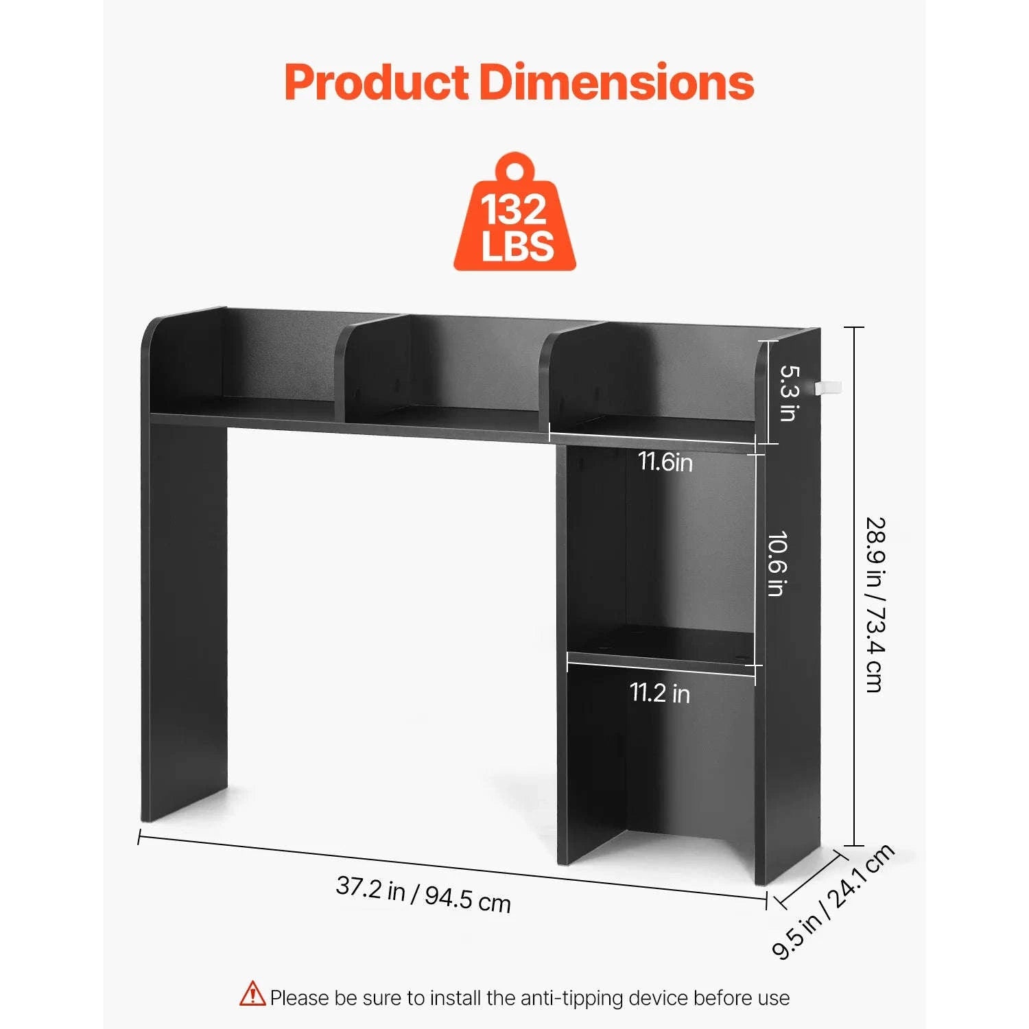 Desktop Bookshelf Storage Organizer 1/2/3-Tier Wood Display Shelf-Wood 1-Tier White / United States