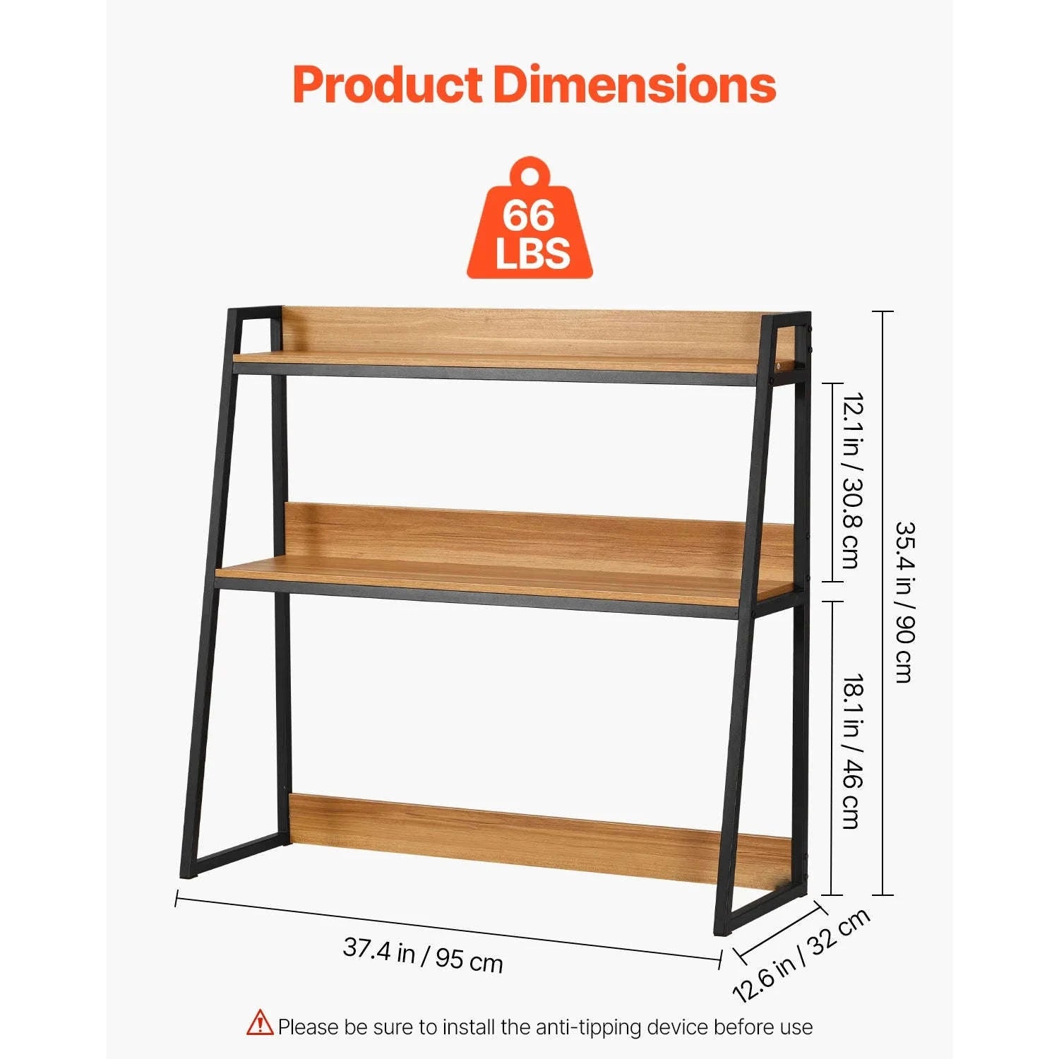 Desktop Bookshelf Storage Organizer 1/2/3-Tier Wood Display Shelf-Wood 1-Tier White / United States