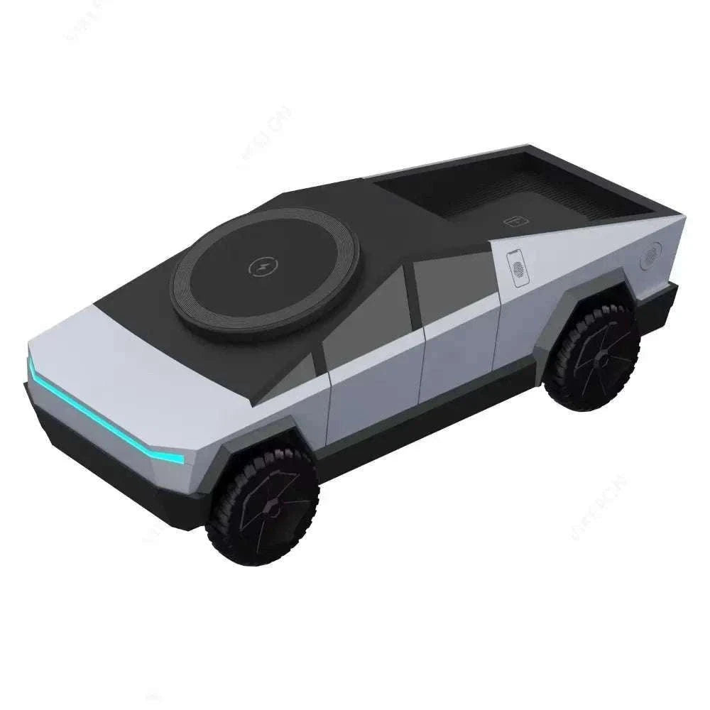 Desktop Cybertruck 3-in-1 Magnetic Wireless Charger-B