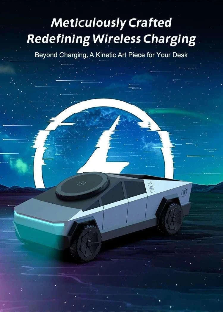 Desktop Cybertruck 3-in-1 Magnetic Wireless Charger-B