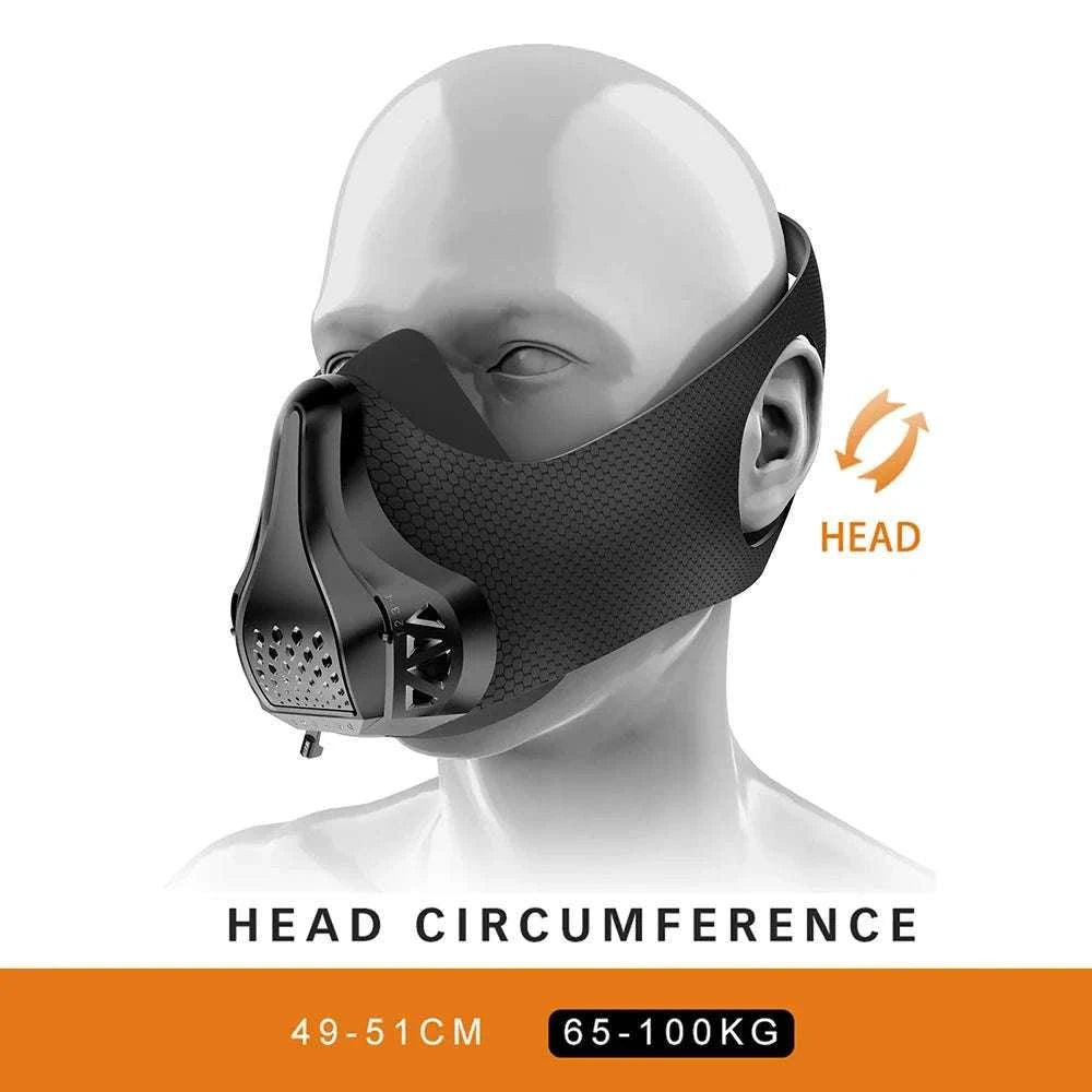 Detachable Breathable Protective Sports Mask for High-Intensity Training-black