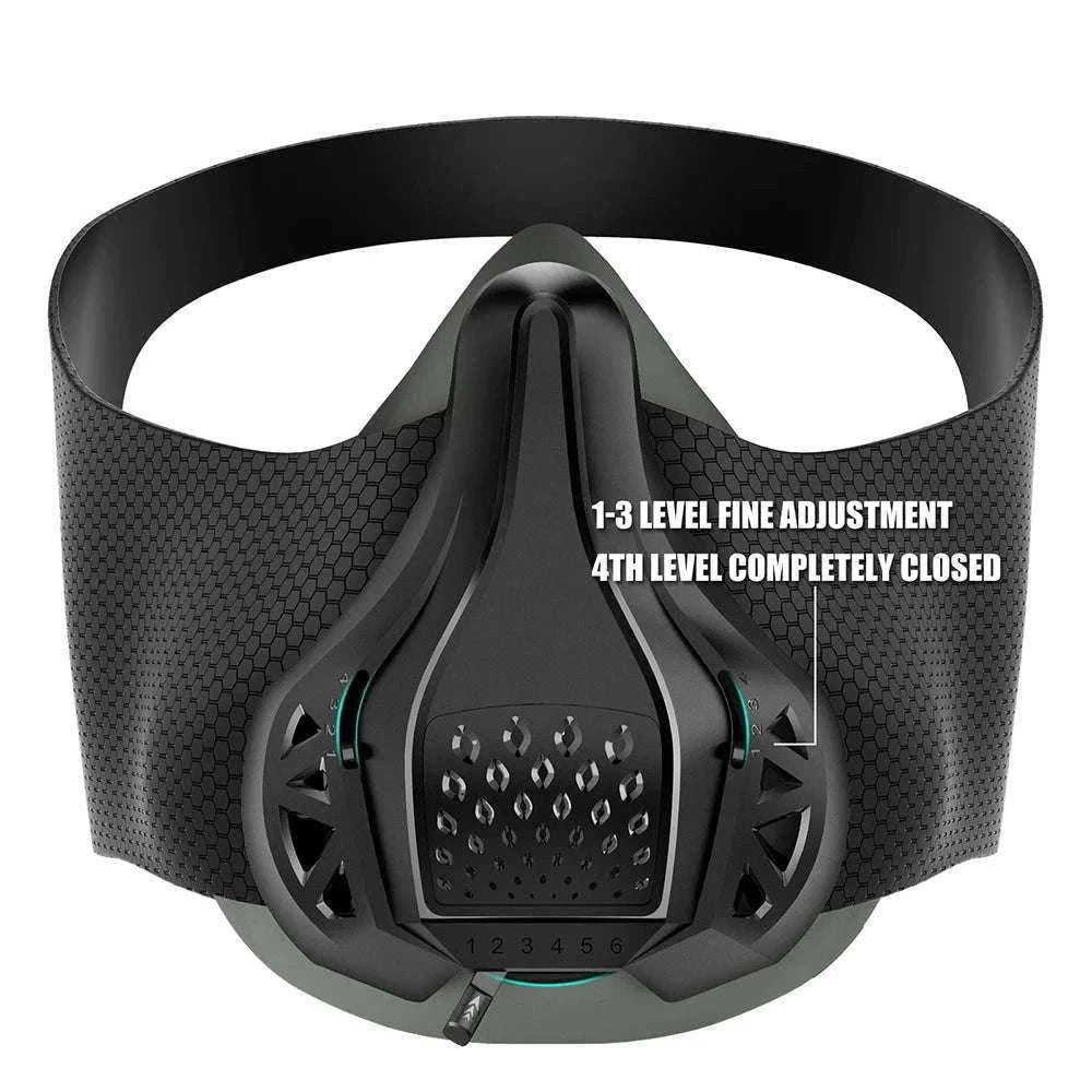 Detachable Breathable Sports Mask for High-Intensity Training-black
