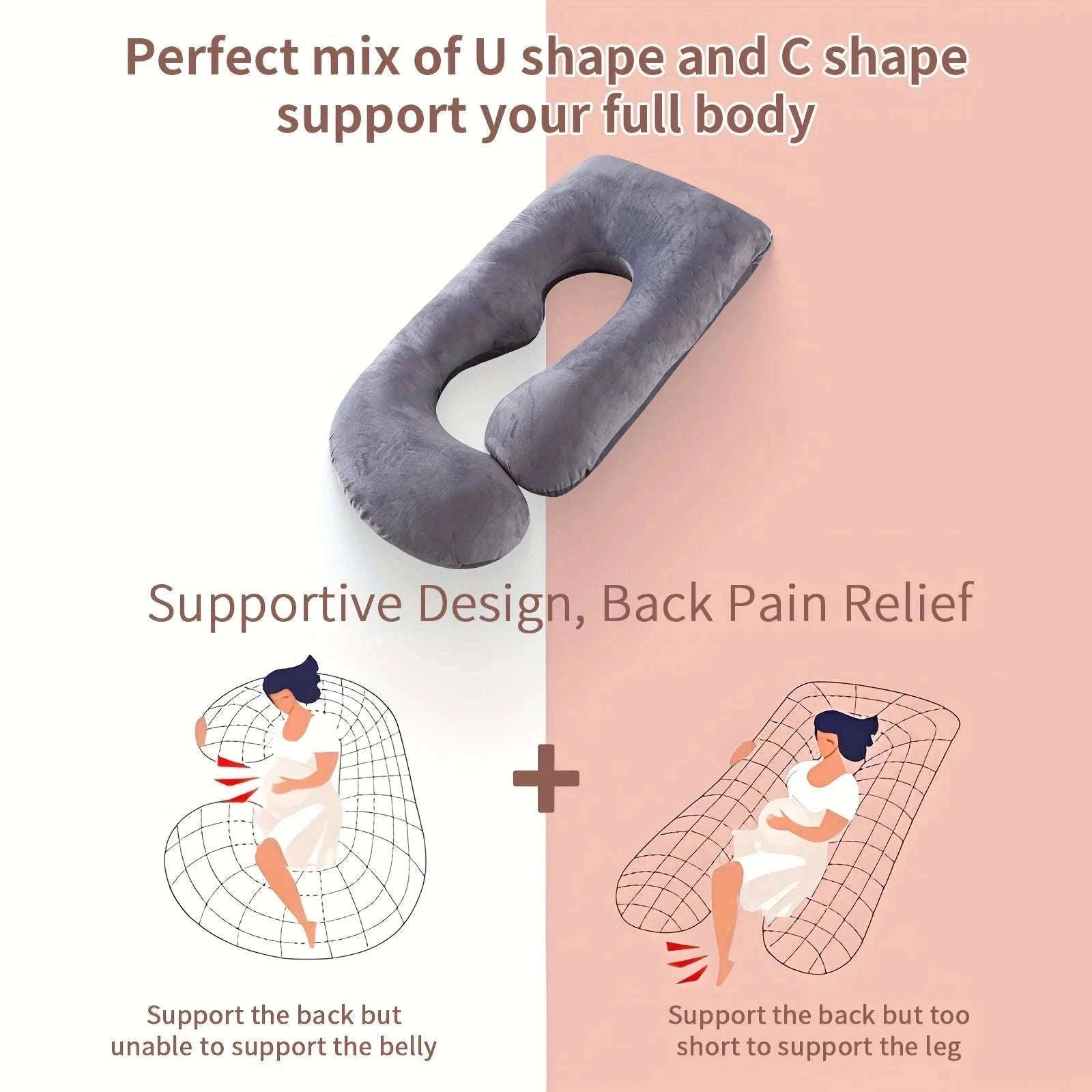Detachable G-Shaped Maternity Support Pillow-G TYPE / United States