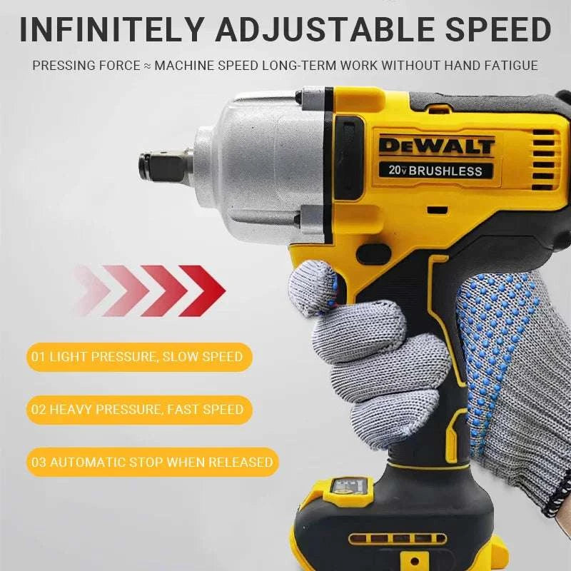 DEWALT 20V Brushless 1/2" Impact Wrench High Torque 3-Speed-900 ONly Tool