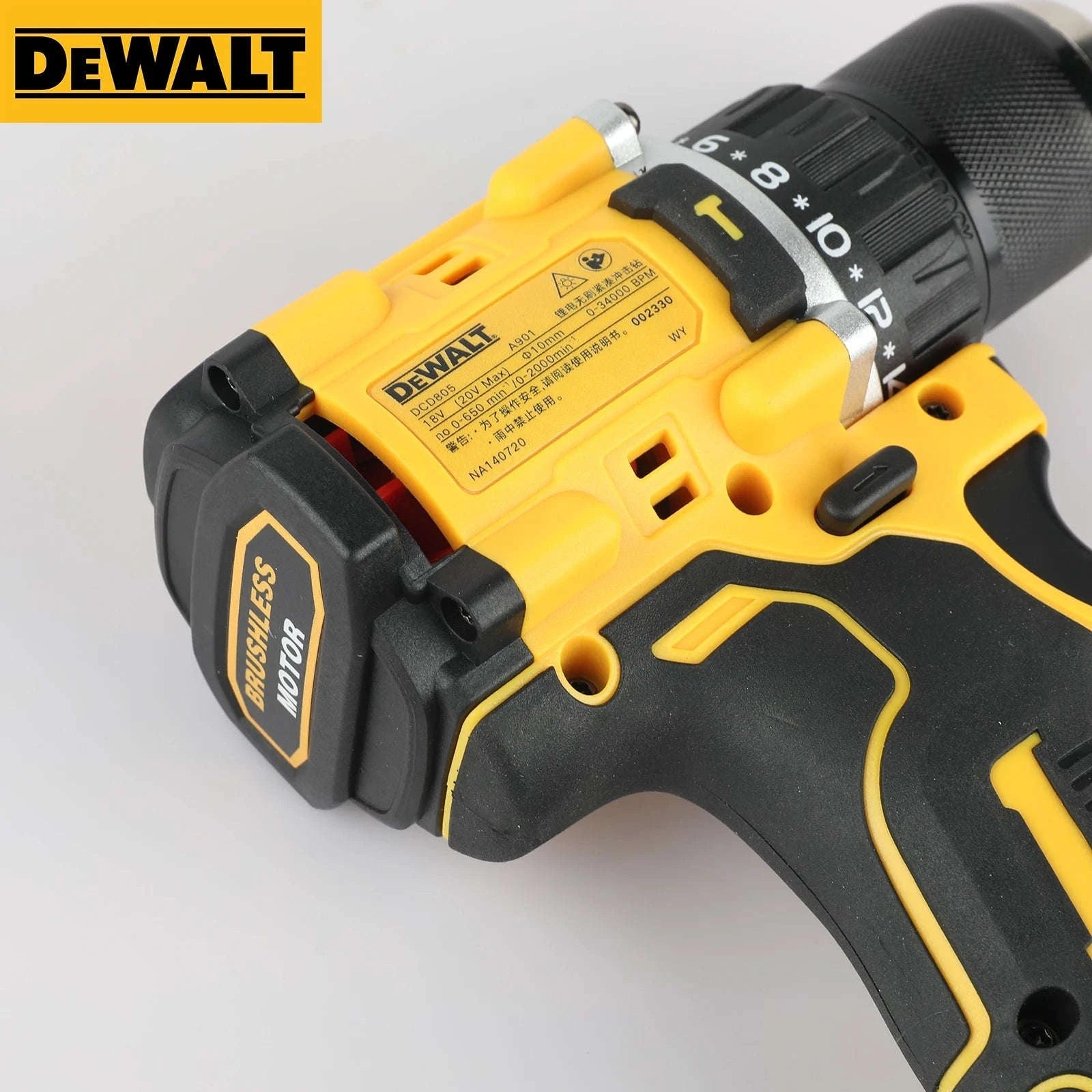 DEWALT 20V Brushless Impact Drill DCD805-1battery 1charger us