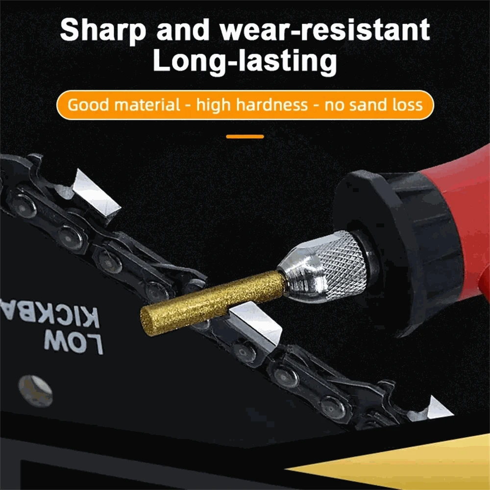 Diamond Chainsaw Sharpener Burrs 6pcs Kit-Golden 5.5mmx6pcs