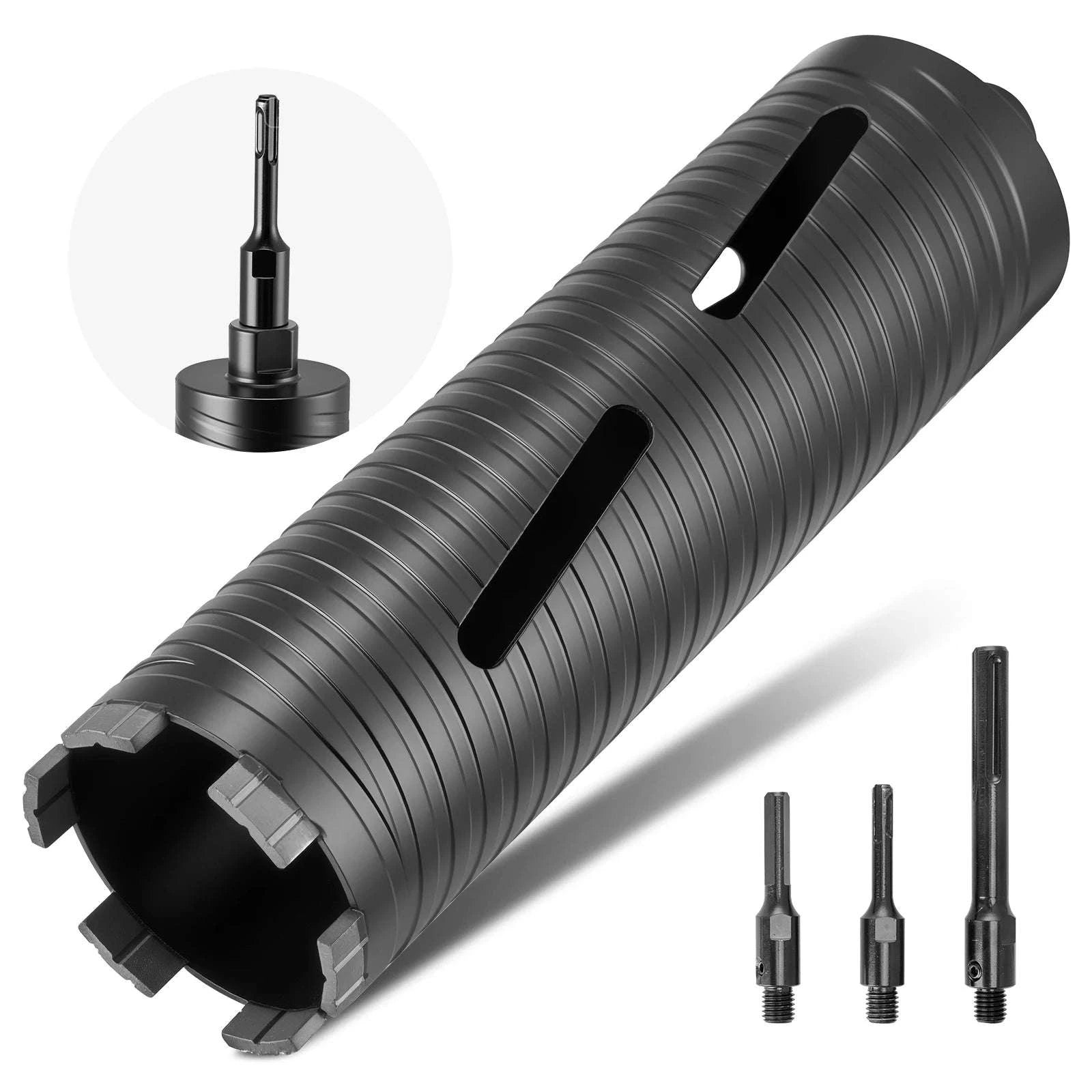 Diamond Core Drill Bit with Adapters for Concrete & Brick Drilling-