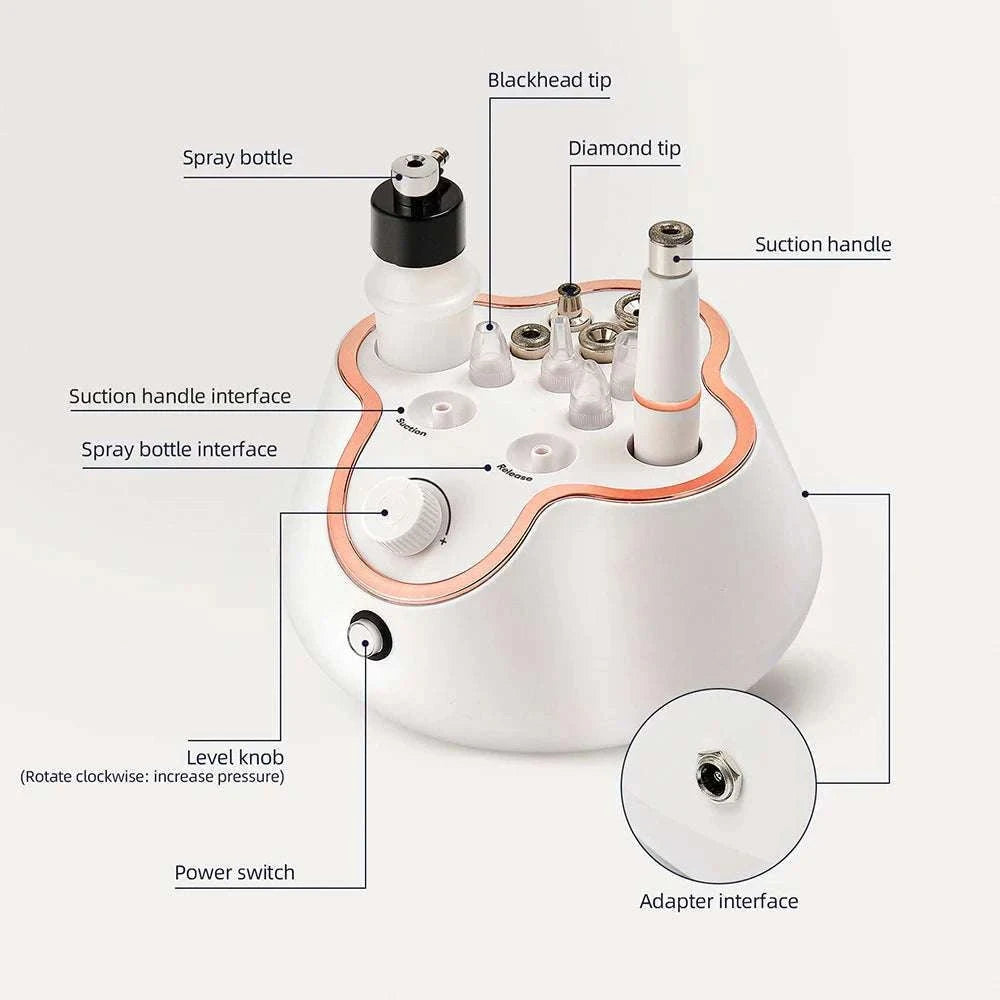 Diamond Microdermabrasion Machine for Deep Facial Exfoliation-US PLUG (100-110V)