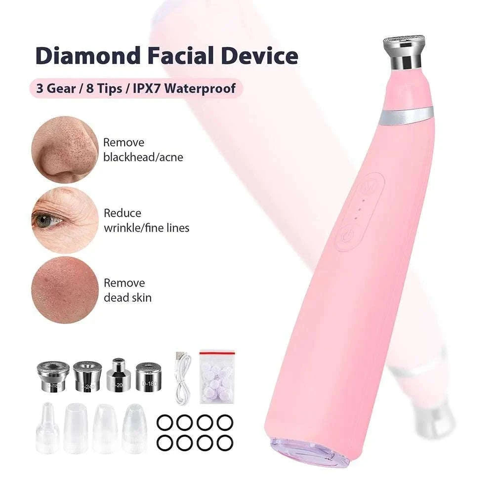 Diamond Microdermabrasion Machine for Deep Facial Exfoliation-US PLUG (100-110V)
