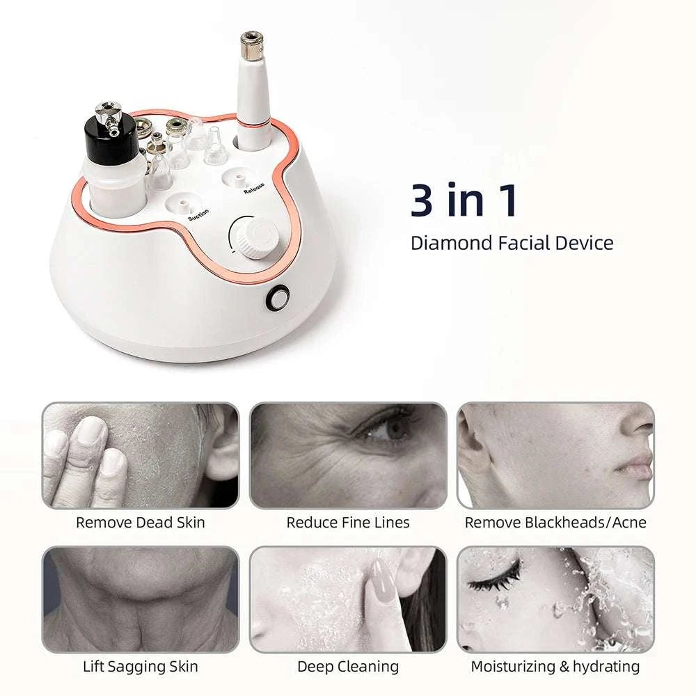 Diamond Microdermabrasion Machine for Deep Facial Exfoliation-US PLUG (100-110V)