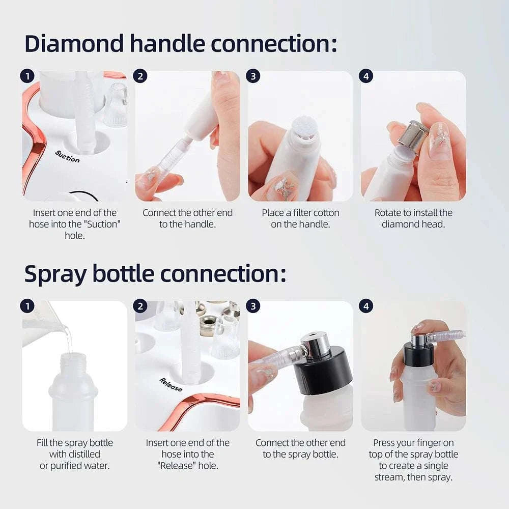 Diamond Microdermabrasion Machine for Deep Facial Exfoliation-US PLUG (100-110V)
