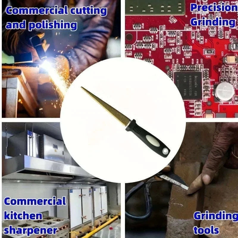 Diamond Sharpening Stone with Dual-Sided Flat and Curved Design-6.3inch 5.5inch / M