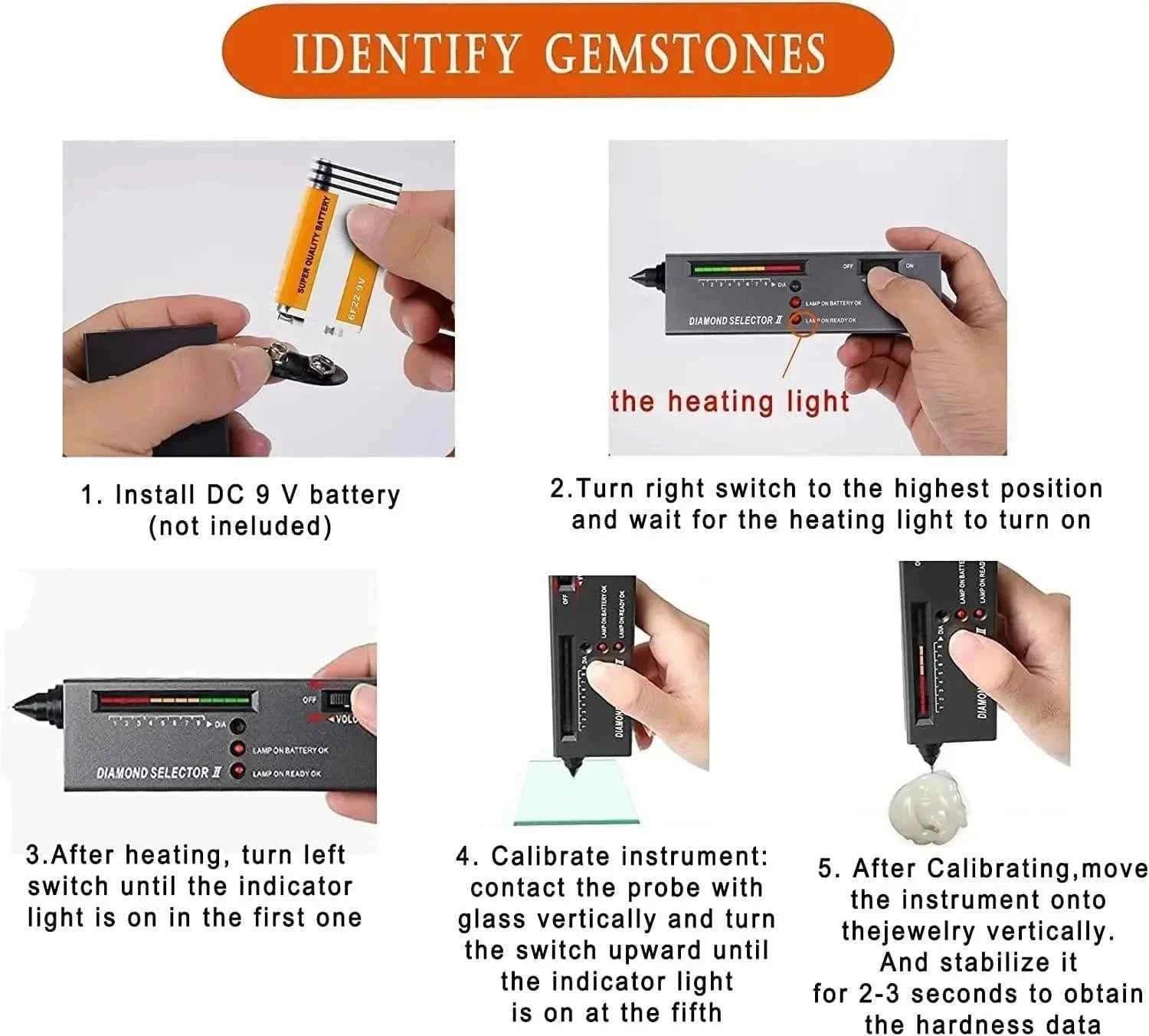Diamond Tester Pen Kit with Case for Fast Gem Verification