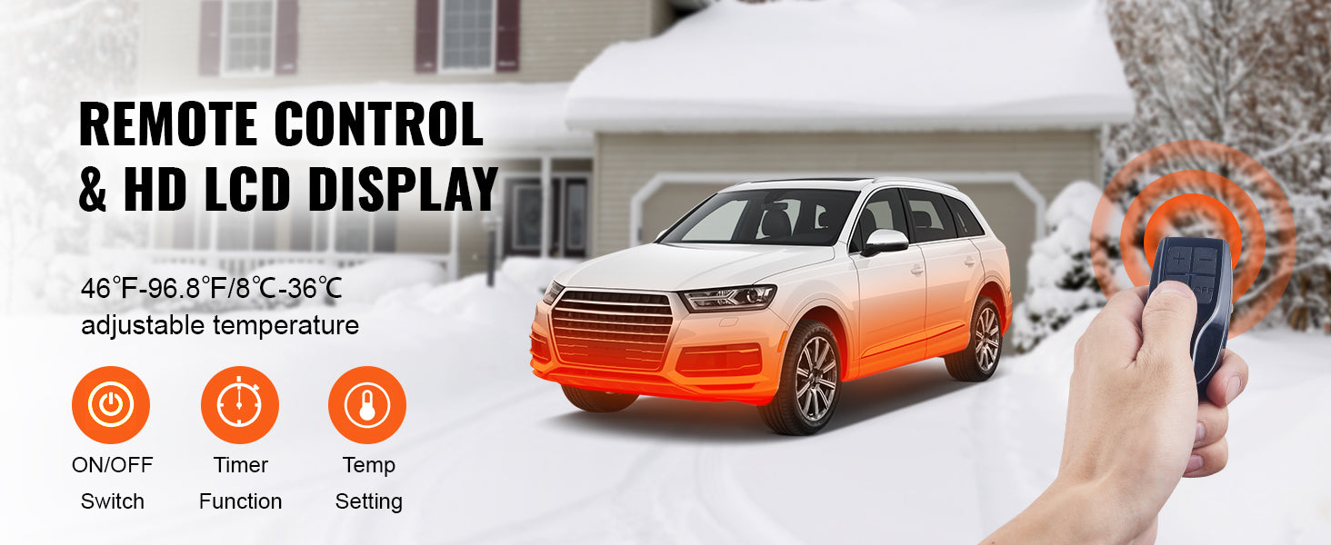 SucceBuy 8KW Diesel Air Heater 12V Car Heater with Remote Control and LCD Diesel Parking Heater for RV Trailer Camper Van Boat