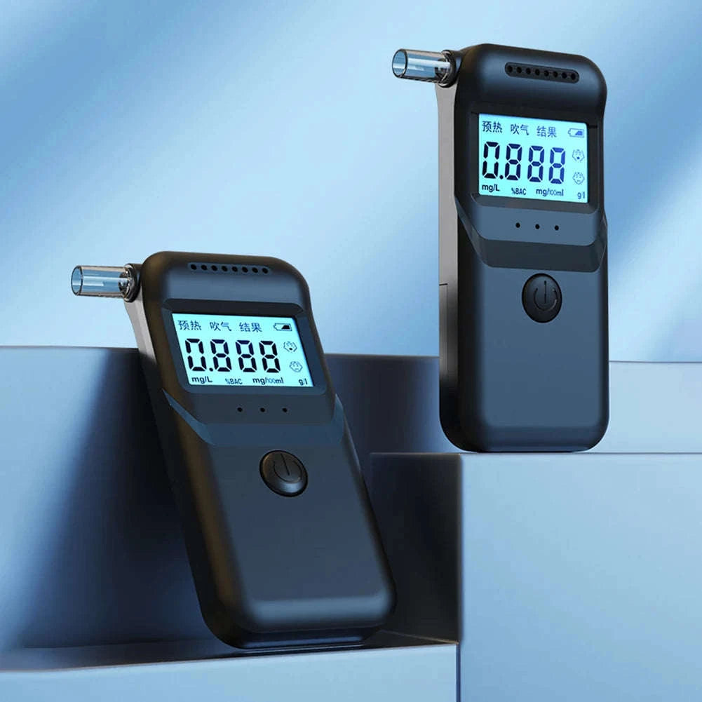 Digital Alcohol Breath Tester with LCD Display & 5 Mouthpieces-United States
