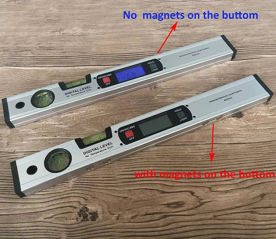 Digital Angle Finder Level 400mm 360° Inclinometer with LCD-Red with magnets / China Mainland