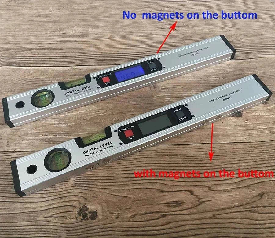 Digital Angle Finder Level 400mm 360° Inclinometer with LCD-Red with magnets / China Mainland