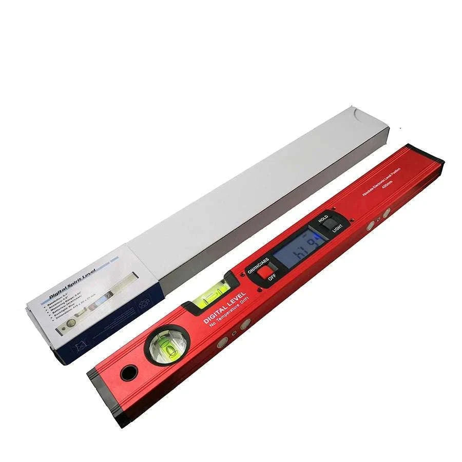 Digital Angle Finder Level 400mm 360° Inclinometer with LCD-Red with magnets / China Mainland