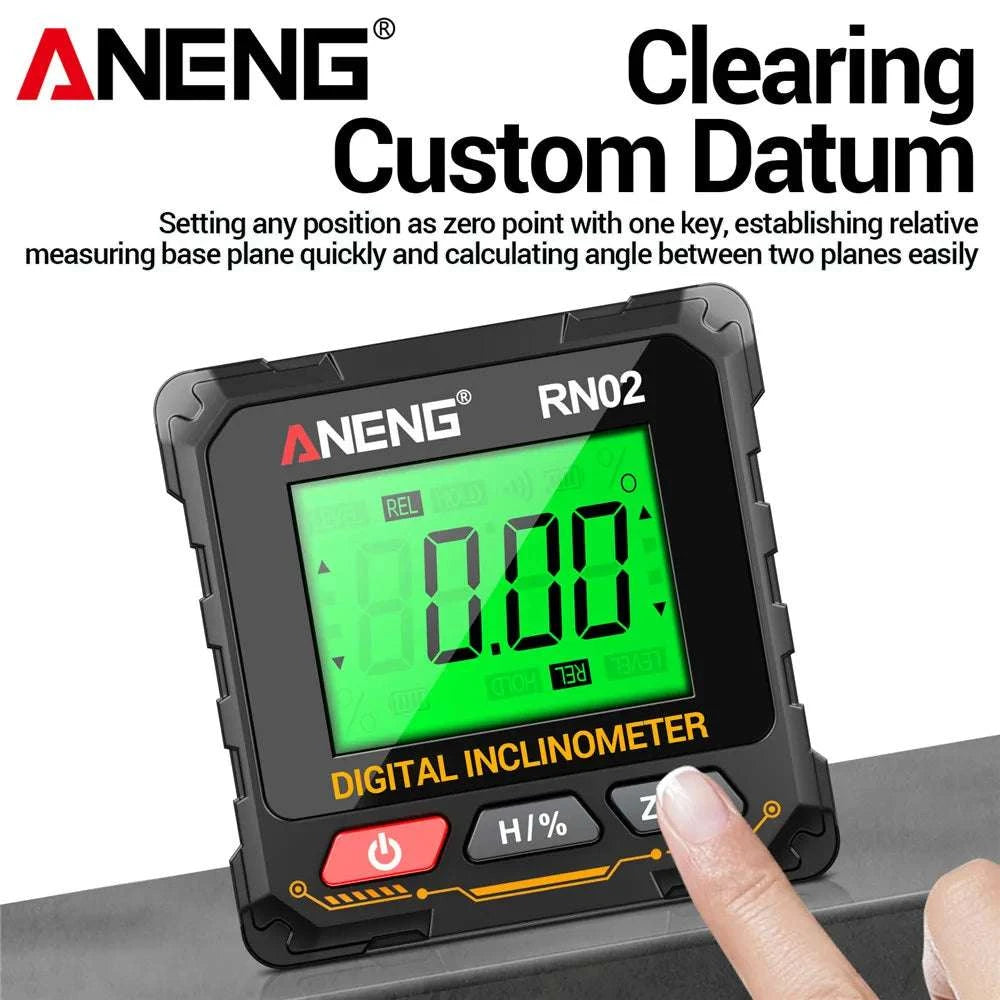 Digital Angle Gauge 0.05° Accuracy 360° Magnetic Inclinometer-RN03 with Laser