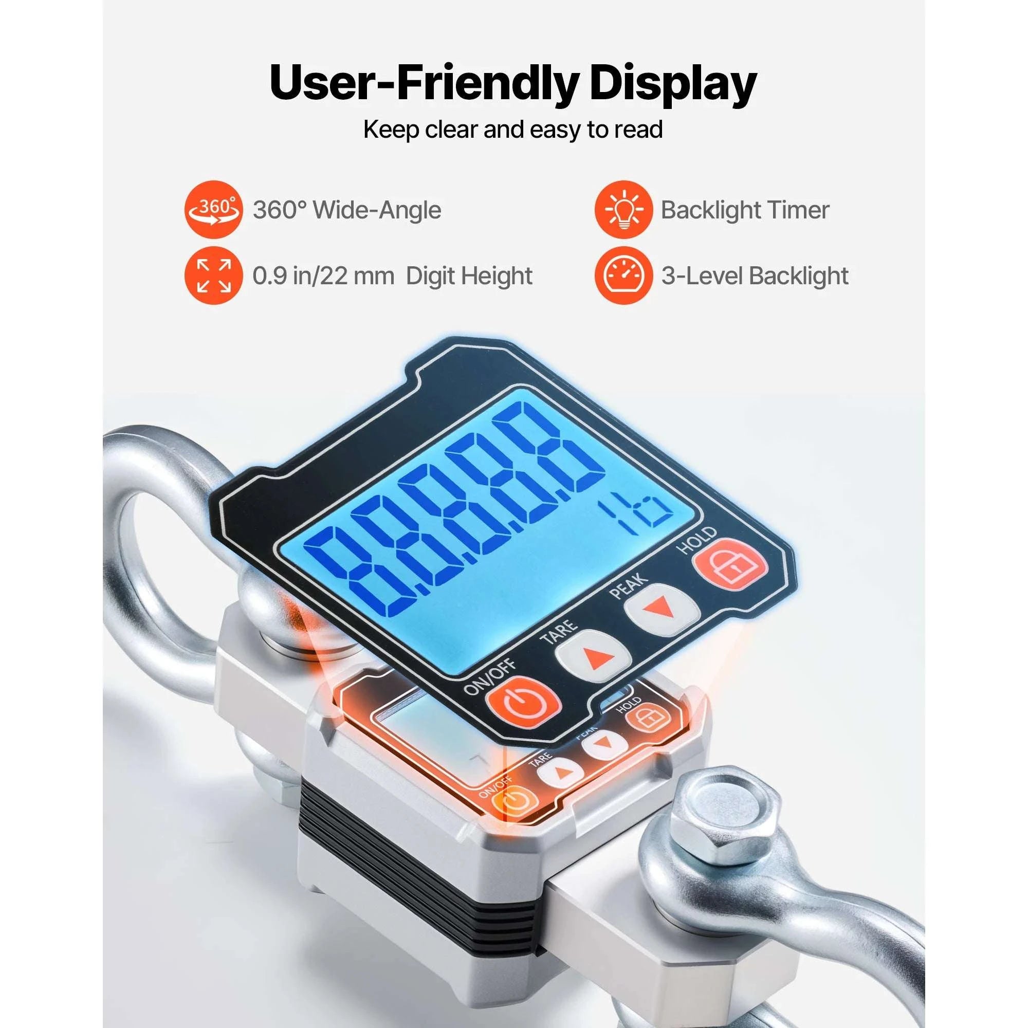 Digital Crane Scale 3000kg/10000kg with LCD & Remote Control-3000kg / United States