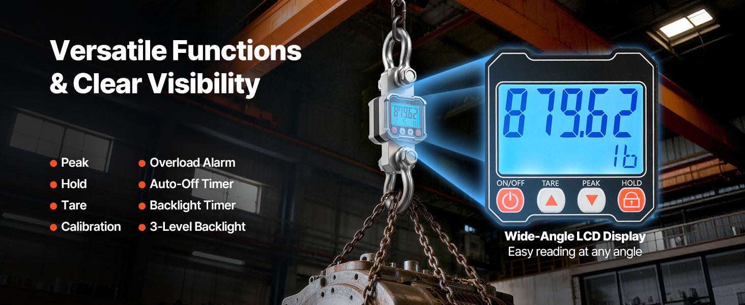 Digital Crane Scale 3000kg/10000kg with LCD & Remote Control-3000kg / United States