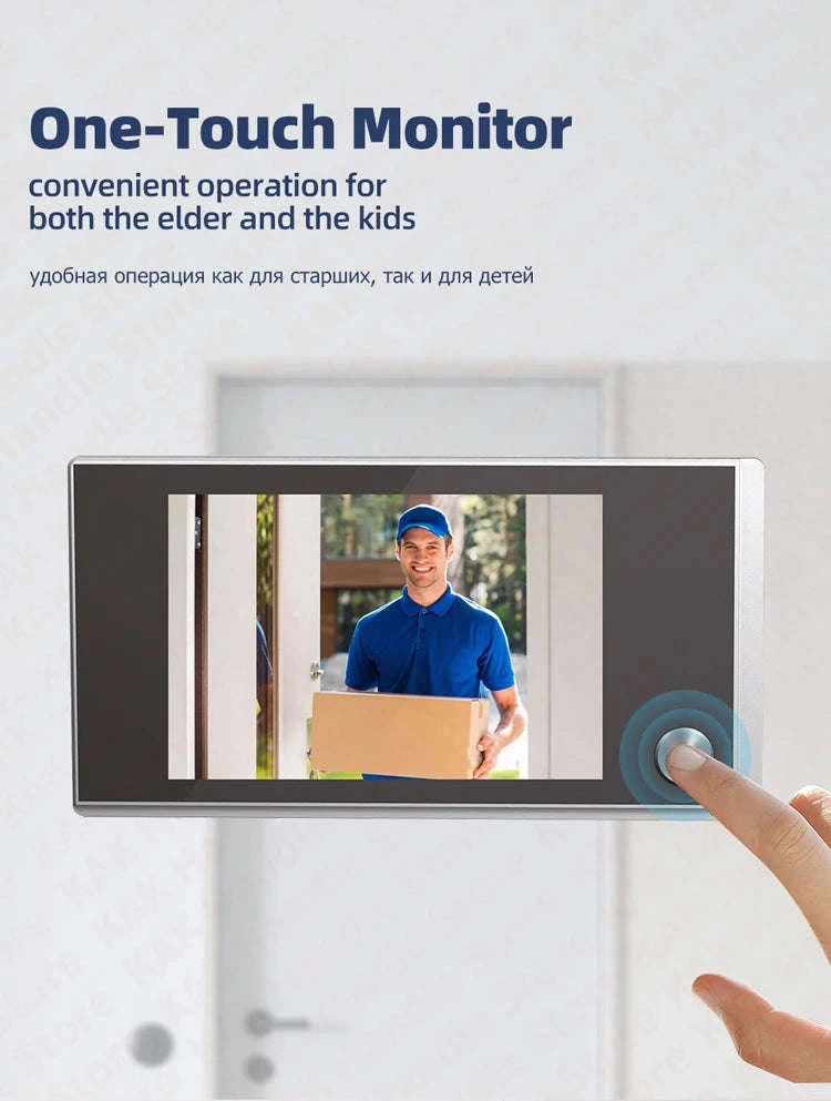 Digital Door Peephole Camera with 3.5" LCD Screen-CZECH REPUBLIC / 40-100mm